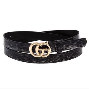 Black Snakeskin Belt